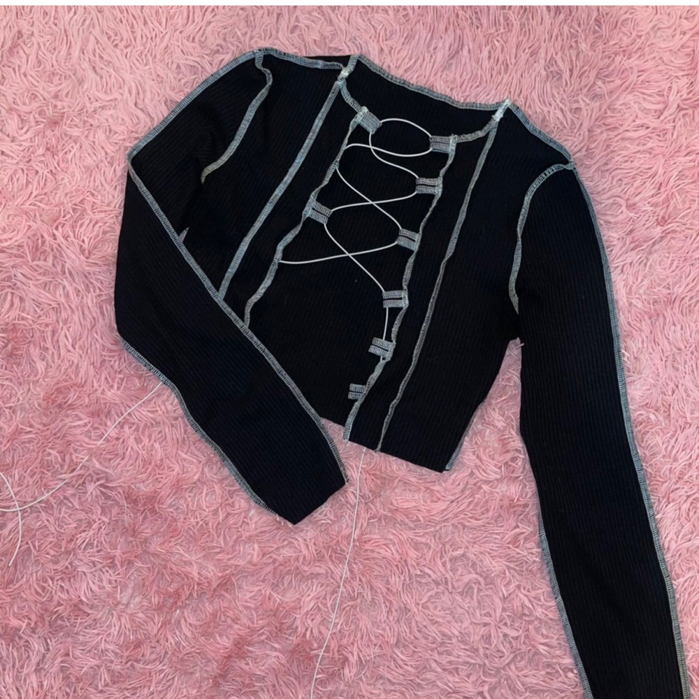 Lace Up Crop Top
